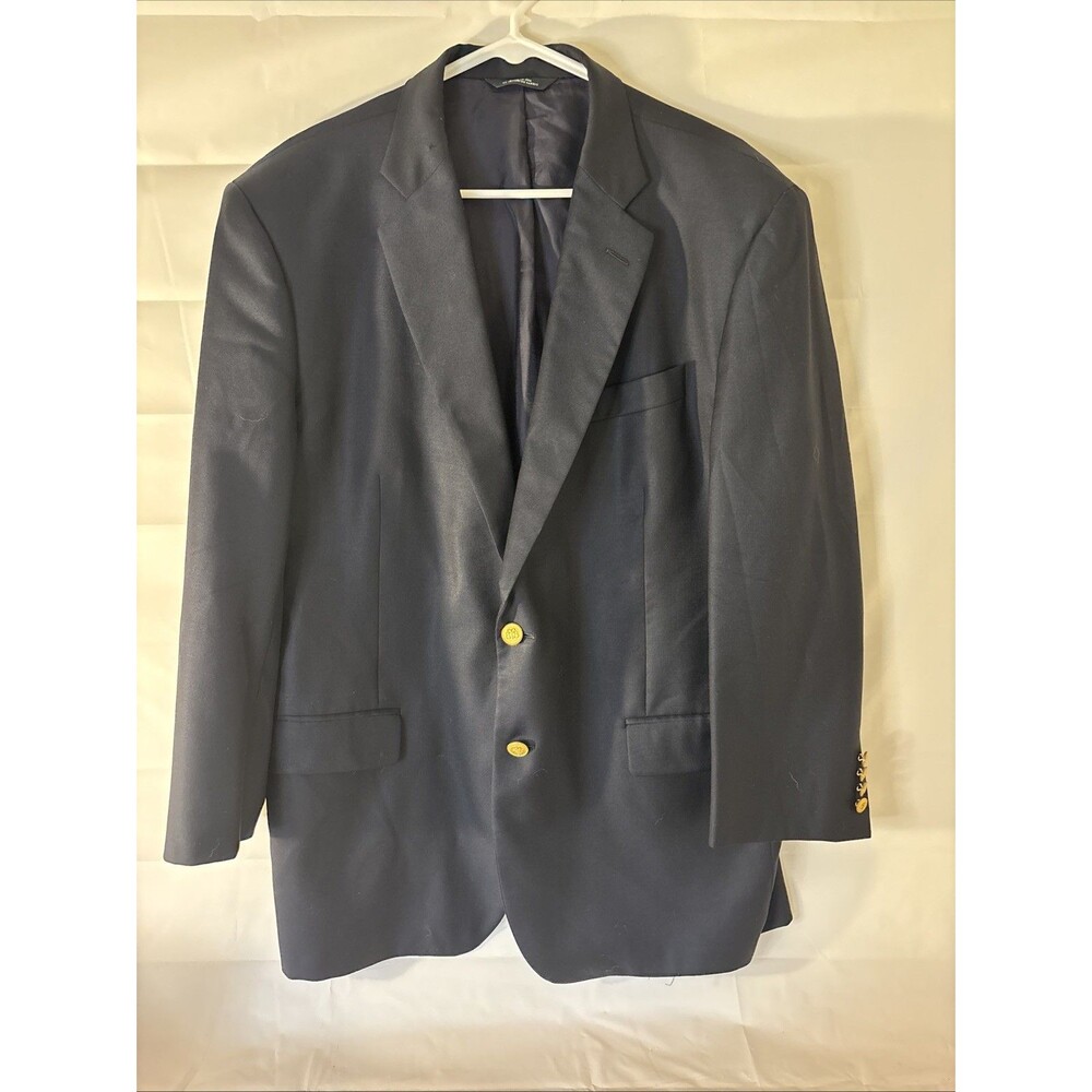 Brooks Brothers 45R Blazer Men’s 100% Wool Navy USA Made 2 Button Sports Coat